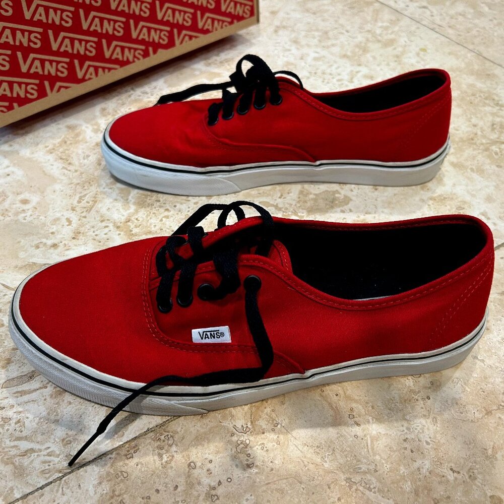 Vans men's red lace-up shoes size 10